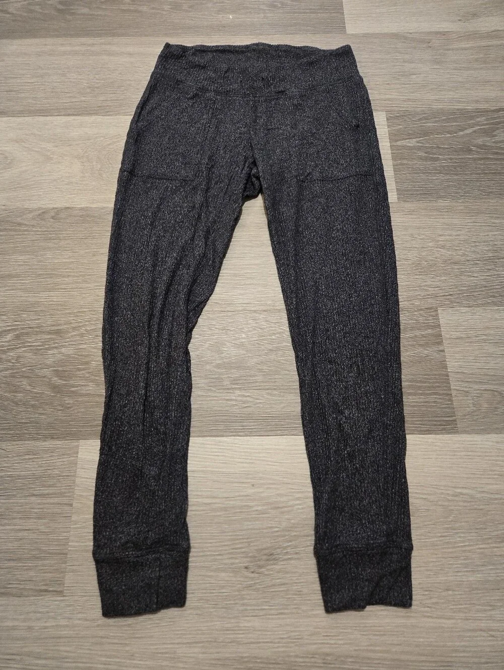 Aerie Cozy Ribbed Knit Lounge Pants in Charcoal